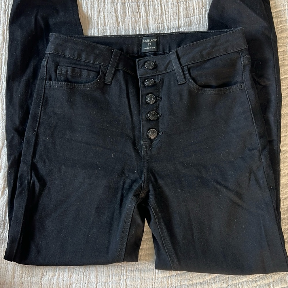 Just black high rise black jeans